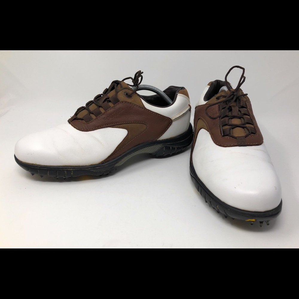 FOOTJOY Men's White Brown Golf Shoes Size 8.5M